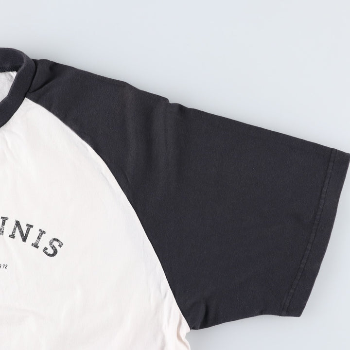 2000'S Nike Two-Tone Raglan T-Shirt, Men's Size L (approx.) cotton white type Vintage Second Hand