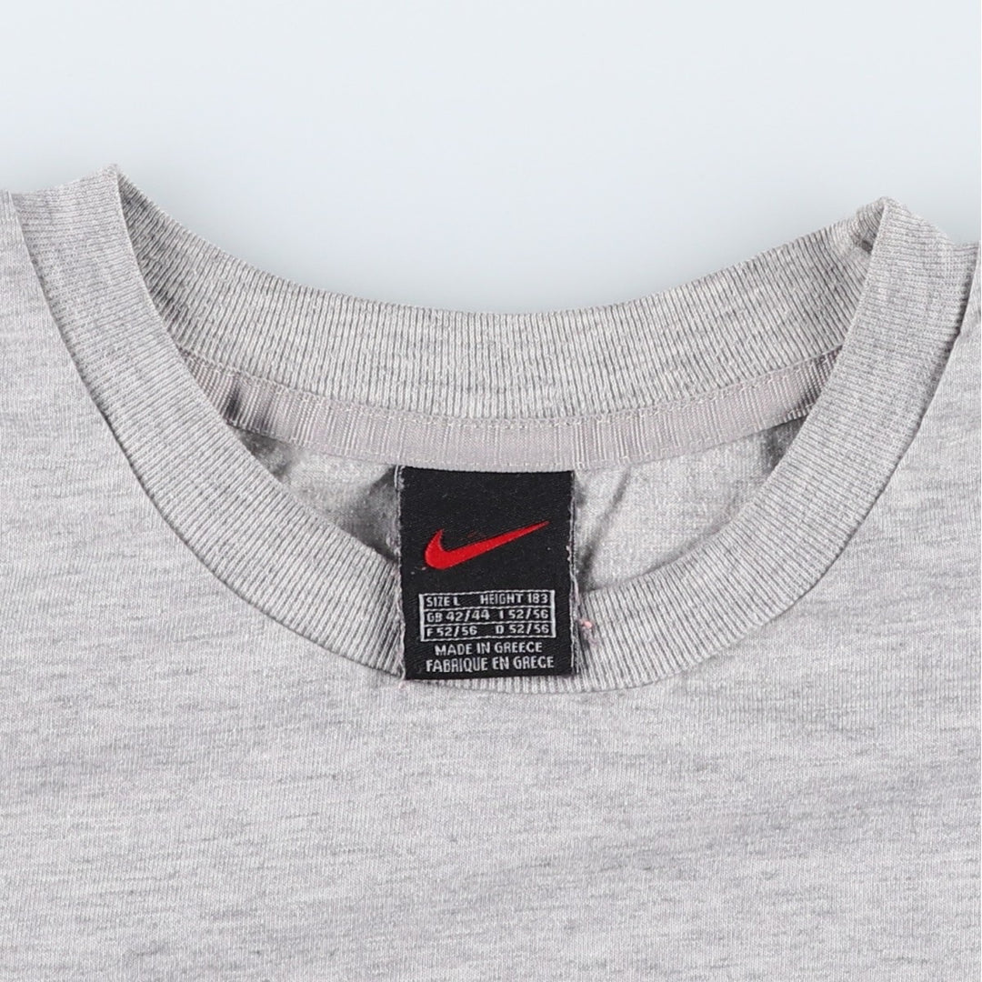 90'S Nike One Point Logo T-shirt, Men's L size, Vintage unclear gray type Vintage Second Hand