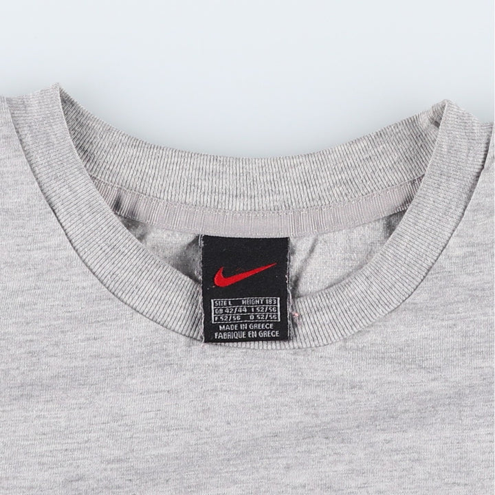 90'S Nike One Point Logo T-shirt, Men's L size, Vintage unclear gray type Vintage Second Hand