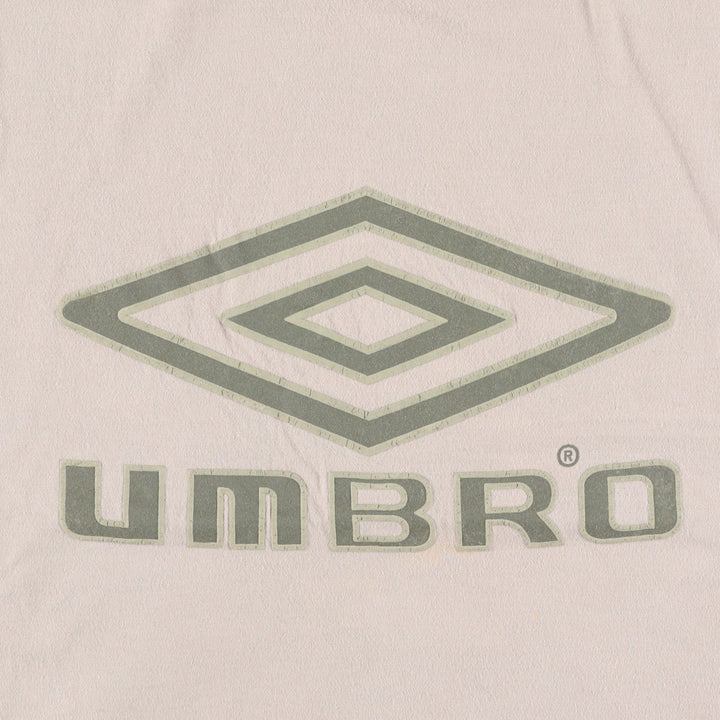 ~2000'S Umbro logo print T-shirt, men's size L (approx.) cotton Beige type Vintage Second Hand