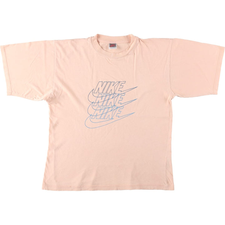 90'S Nike Silver Tag Logo Print T-Shirt, Men's Size L (approx.), Vintage cotton coral Vintage Second Hand