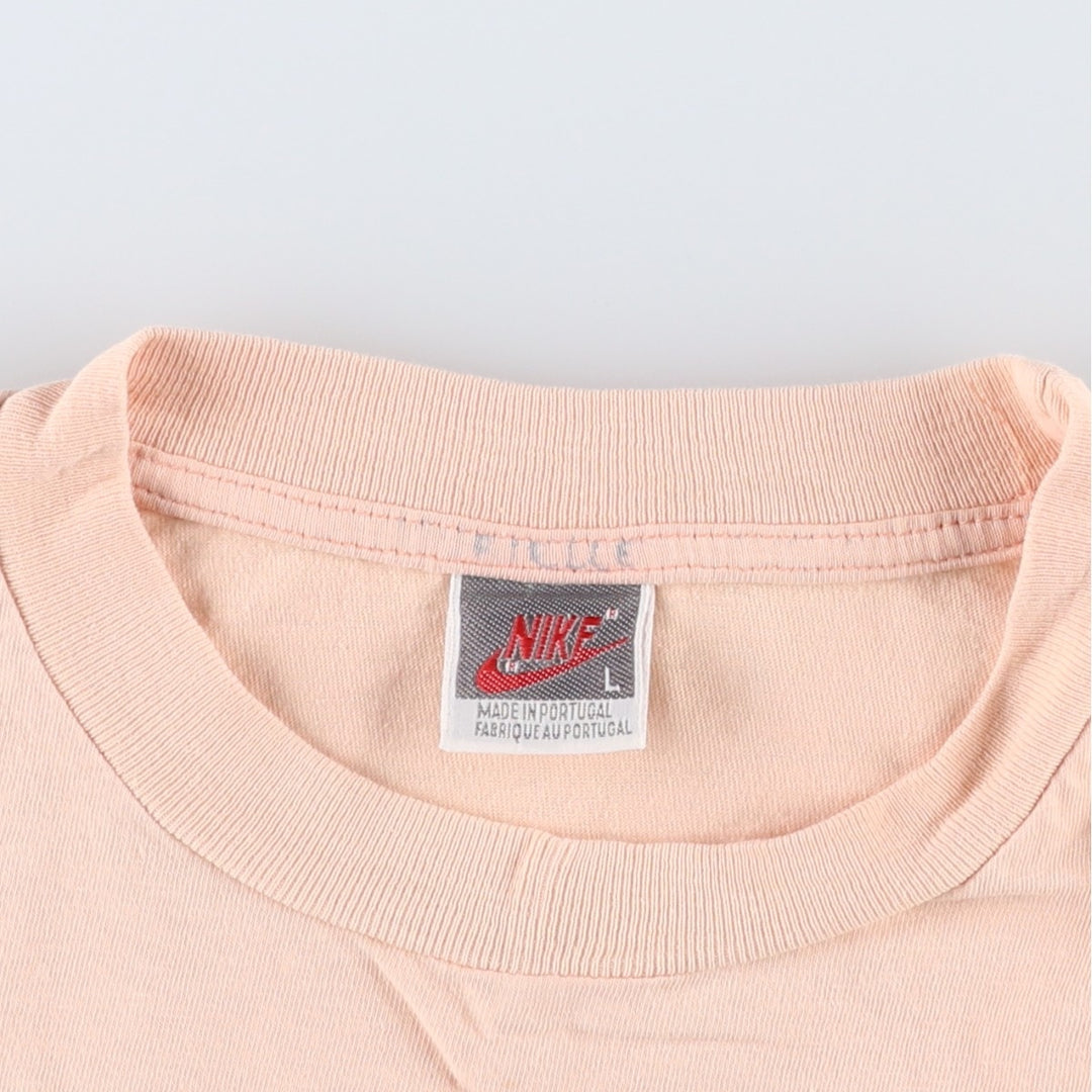 90'S Nike Silver Tag Logo Print T-Shirt, Men's Size L (approx.), Vintage cotton coral Vintage Second Hand