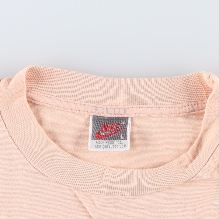 90'S Nike Silver Tag Logo Print T-Shirt, Men's Size L (approx.), Vintage cotton coral Vintage Second Hand