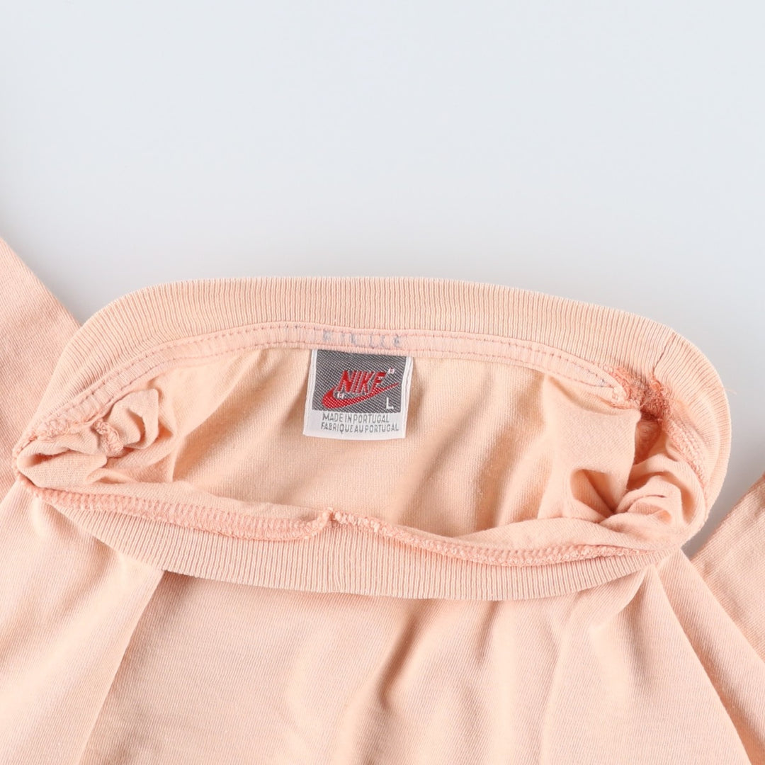 90'S Nike Silver Tag Logo Print T-Shirt, Men's Size L (approx.), Vintage cotton coral Vintage Second Hand