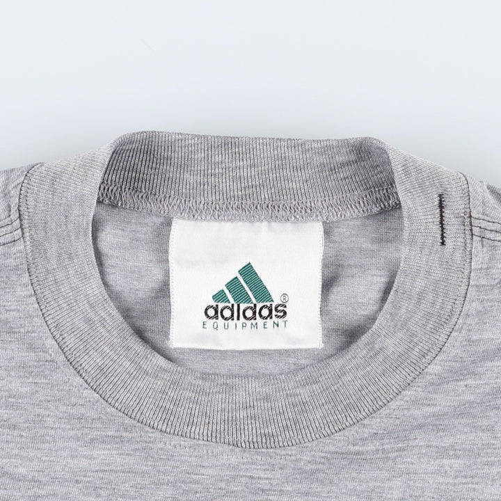 90'S Adidas EQUIPMENT logo T-shirt, men's size M equivalent, vintage. polyester gray type Vintage Second Hand
