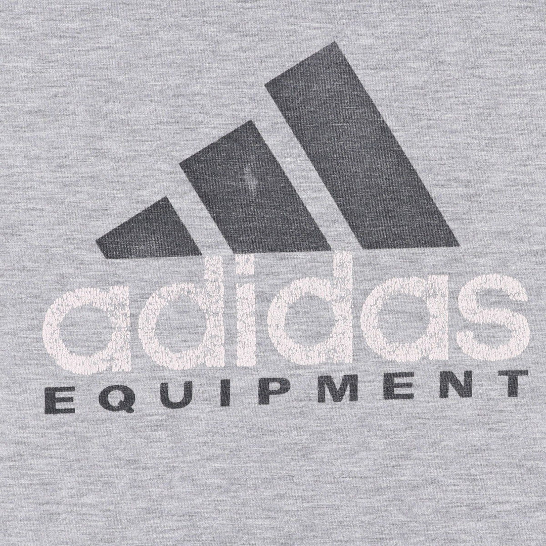 90'S Adidas EQUIPMENT logo T-shirt, men's size M equivalent, vintage. polyester gray type Vintage Second Hand