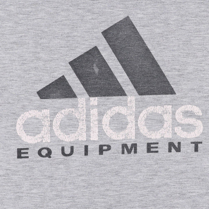 90'S Adidas EQUIPMENT logo T-shirt, men's size M equivalent, vintage. polyester gray type Vintage Second Hand