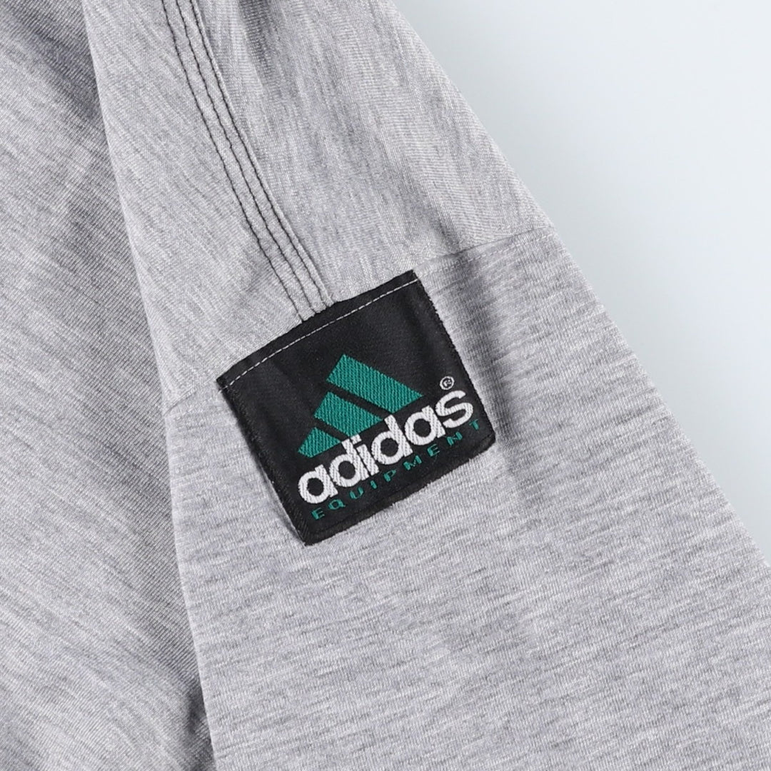 90'S Adidas EQUIPMENT logo T-shirt, men's size M equivalent, vintage. polyester gray type Vintage Second Hand