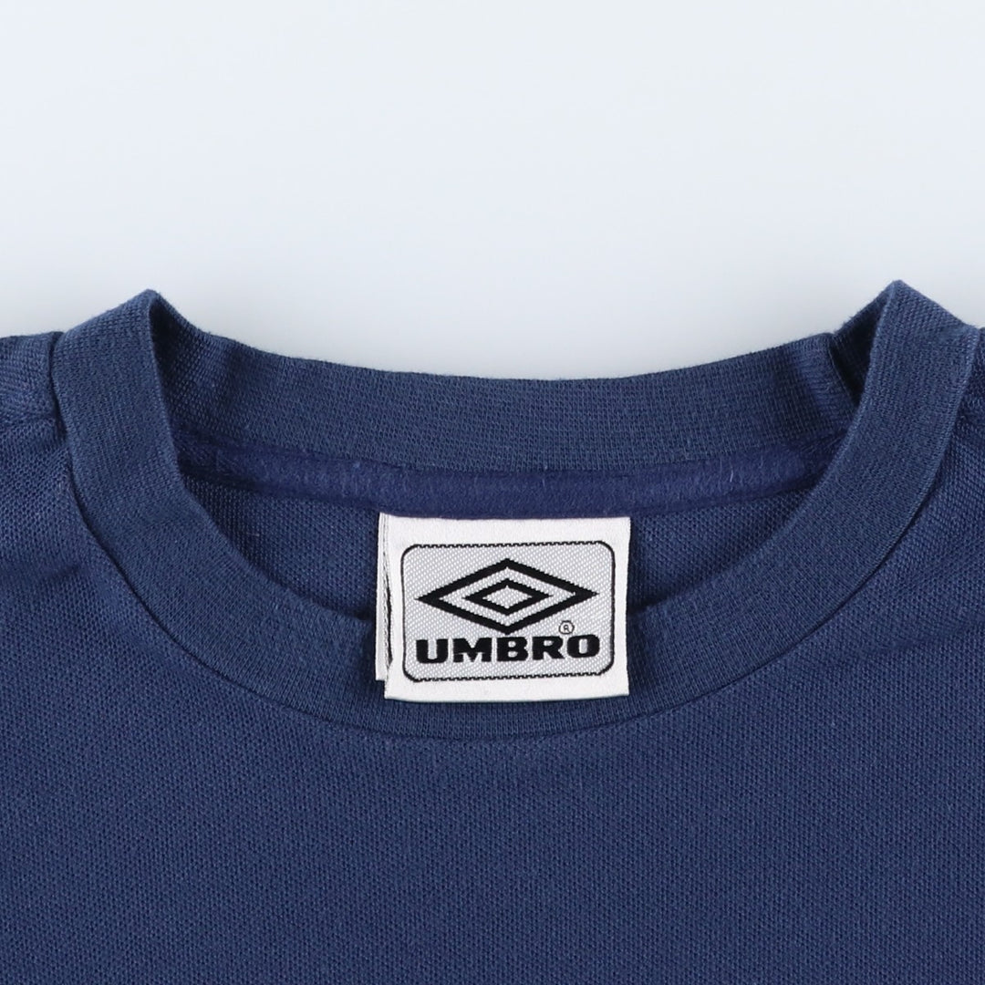 90'S Umbro Piqué Logo T-Shirt, Men's Size XL (Equivalent), Vintage polyester navy blue type Vintage Second Hand