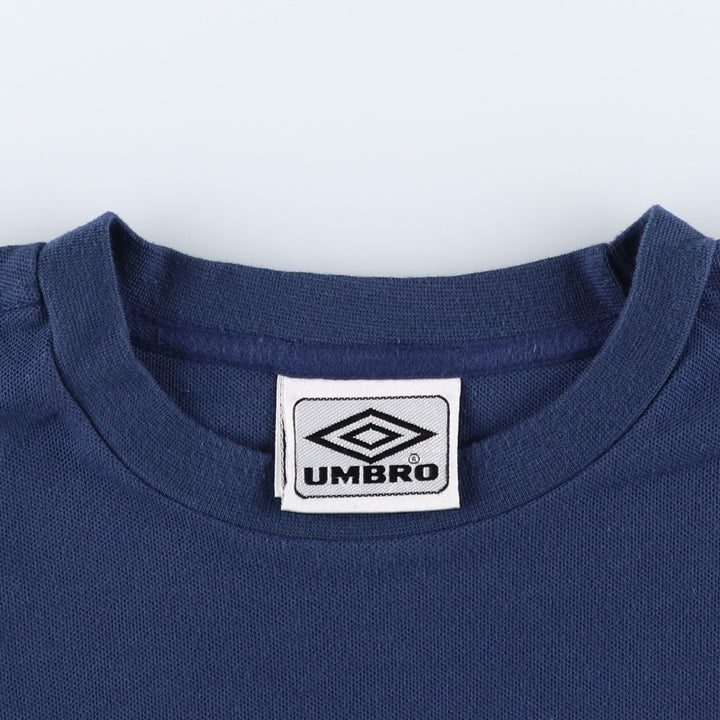 90'S Umbro Piqué Logo T-Shirt, Men's Size XL (Equivalent), Vintage polyester navy blue type Vintage Second Hand