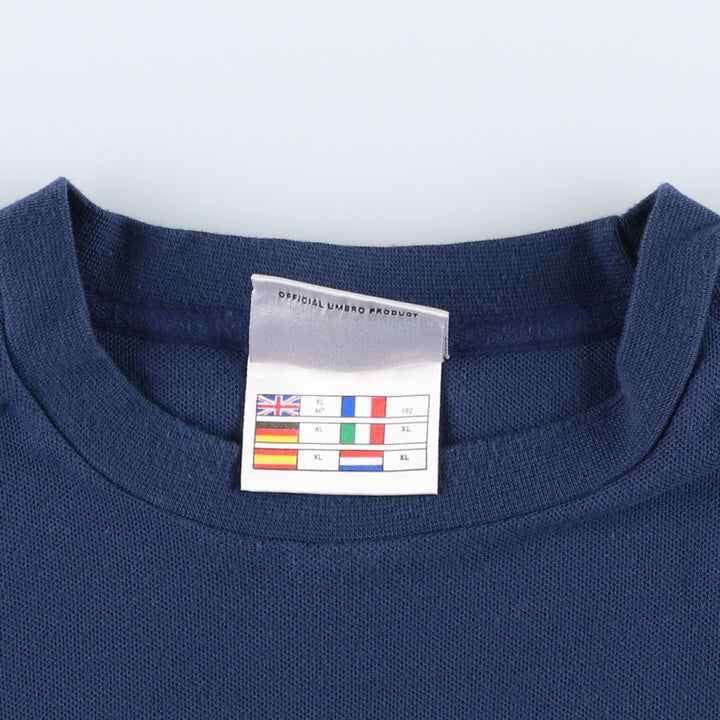 90'S Umbro Piqué Logo T-Shirt, Men's Size XL (Equivalent), Vintage polyester navy blue type Vintage Second Hand