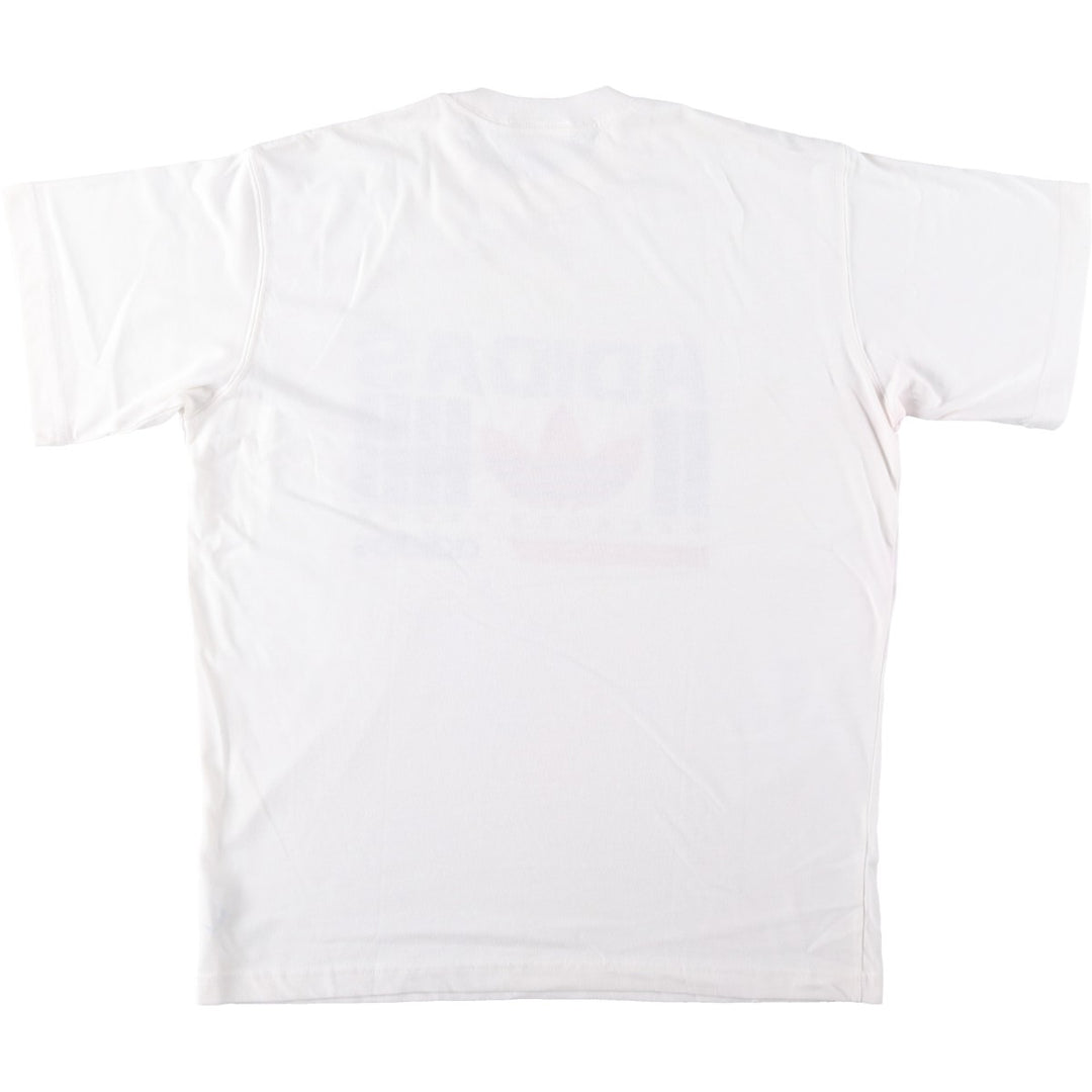 80s-90'S Adidas Trefoil Logo Print T-Shirt, Men's Size M (approx.), Vintage cotton white type Vintage Second Hand