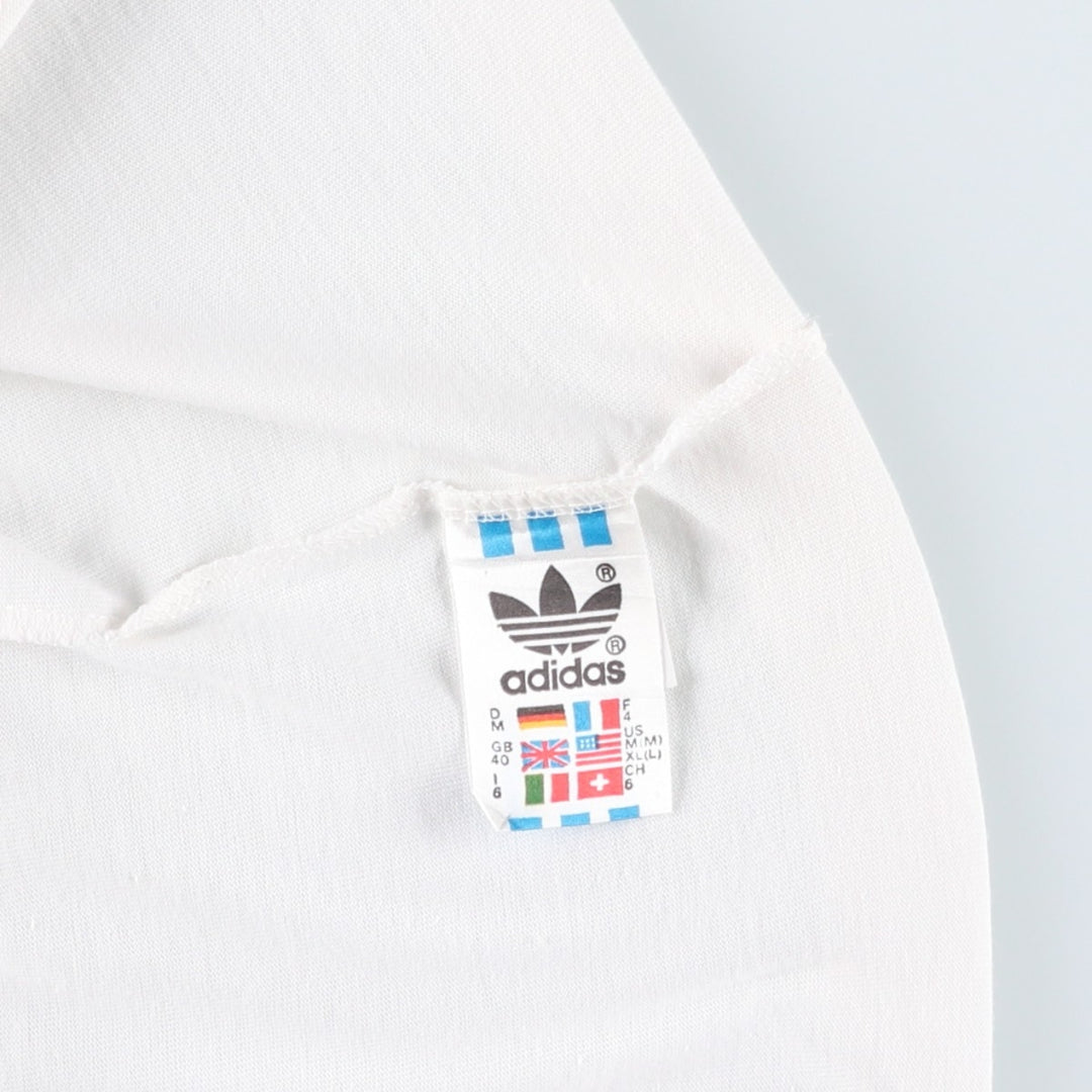 80s-90'S Adidas Trefoil Logo Print T-Shirt, Men's Size M (approx.), Vintage cotton white type Vintage Second Hand