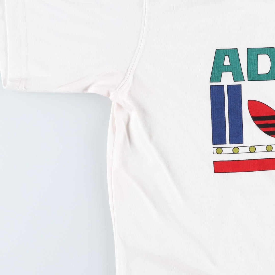 80s-90'S Adidas Trefoil Logo Print T-Shirt, Men's Size M (approx.), Vintage cotton white type Vintage Second Hand