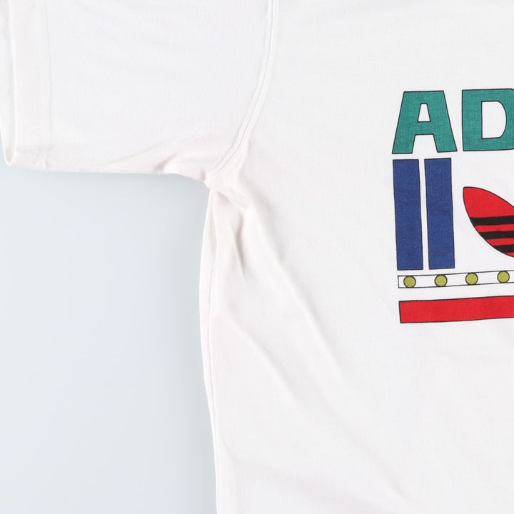 80s-90'S Adidas Trefoil Logo Print T-Shirt, Men's Size M (approx.), Vintage cotton white type Vintage Second Hand