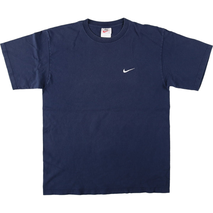 90'S Nike One Point Logo T-shirt Made in USA Men's M Size Vintage cotton navy blue type Vintage Second Hand