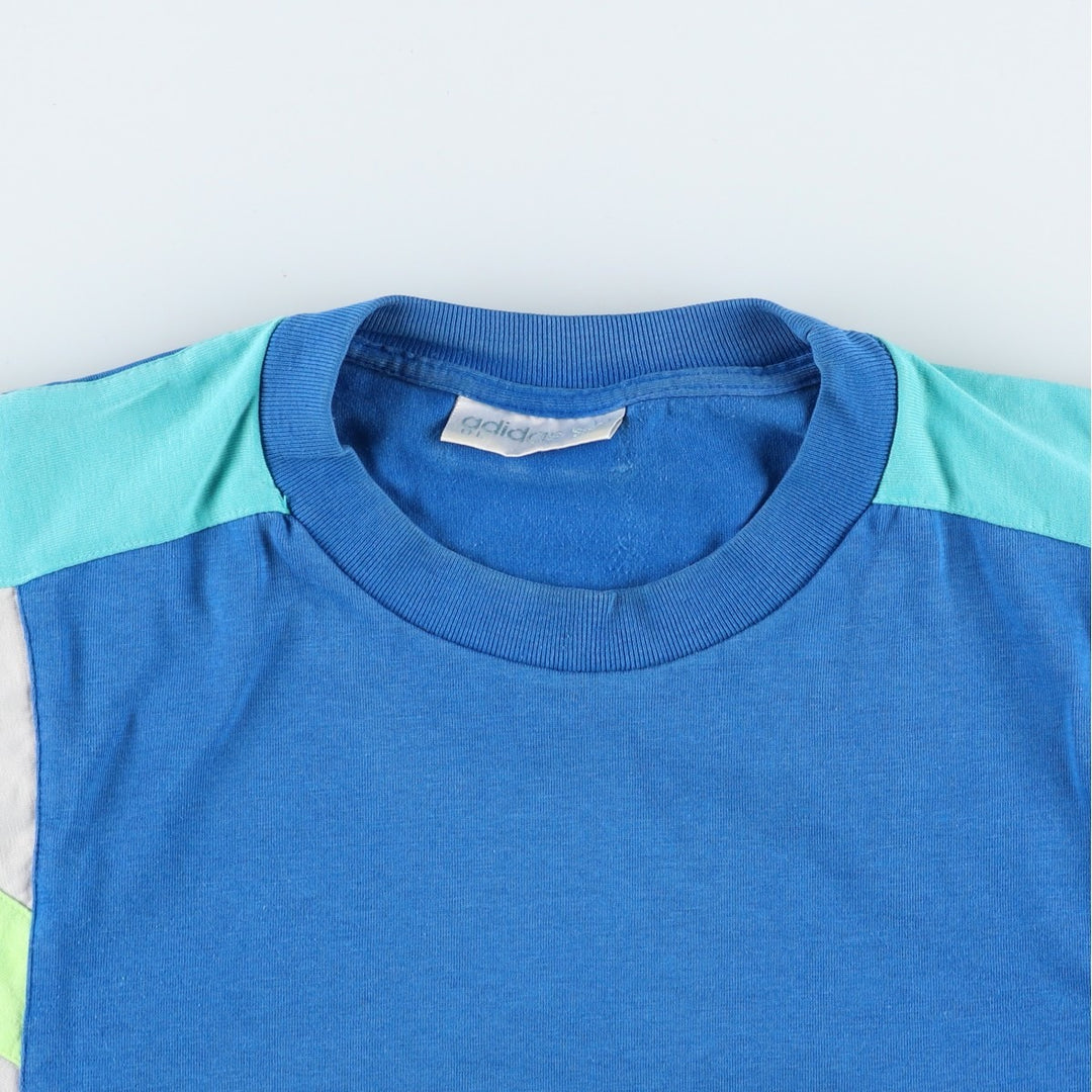 80s-90'S Adidas Trefoil Logo T-Shirt, Men's Size L (approx.), Vintage cotton blue type Vintage Second Hand