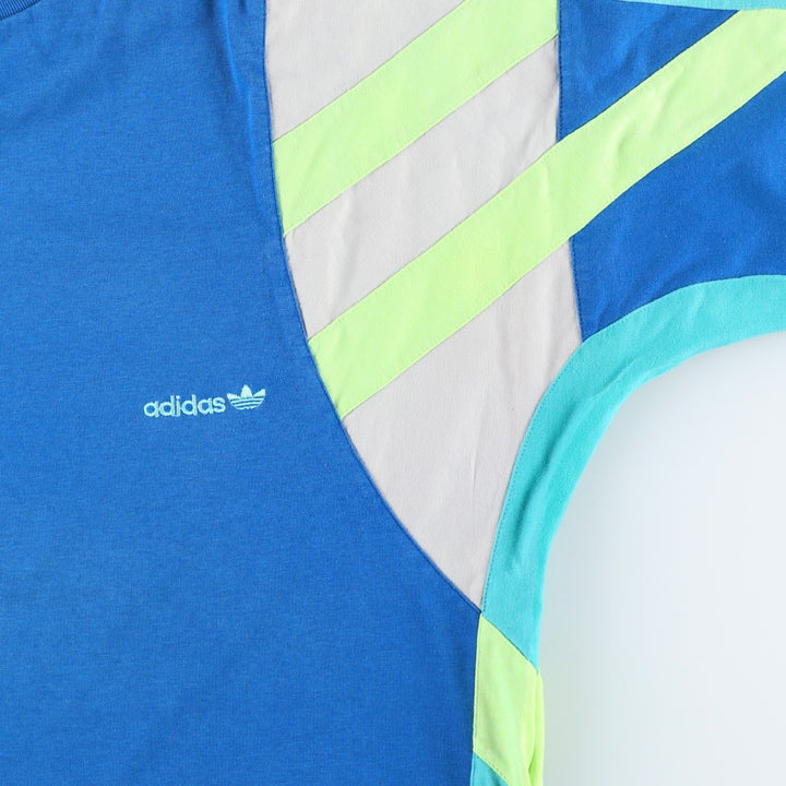 80s-90'S Adidas Trefoil Logo T-Shirt, Men's Size L (approx.), Vintage cotton blue type Vintage Second Hand