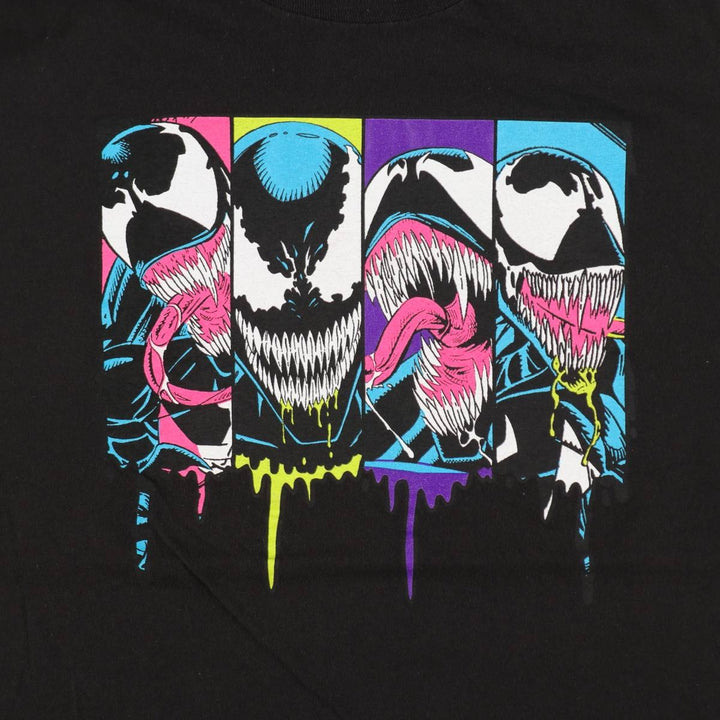 Big Size Marvel Venom Character Print T-Shirt (Men's XXXL equivalent) cotton black type Vintage Second Hand
