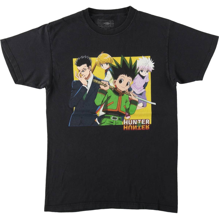 HUNTERxHUNTER Anime Character Print T-Shirt (Men's Size S) cotton black type Vintage Second Hand