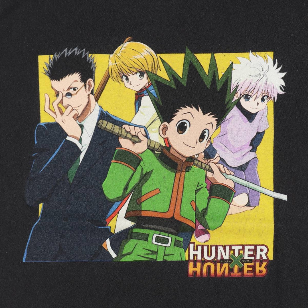 HUNTERxHUNTER Anime Character Print T-Shirt (Men's Size S) cotton black type Vintage Second Hand