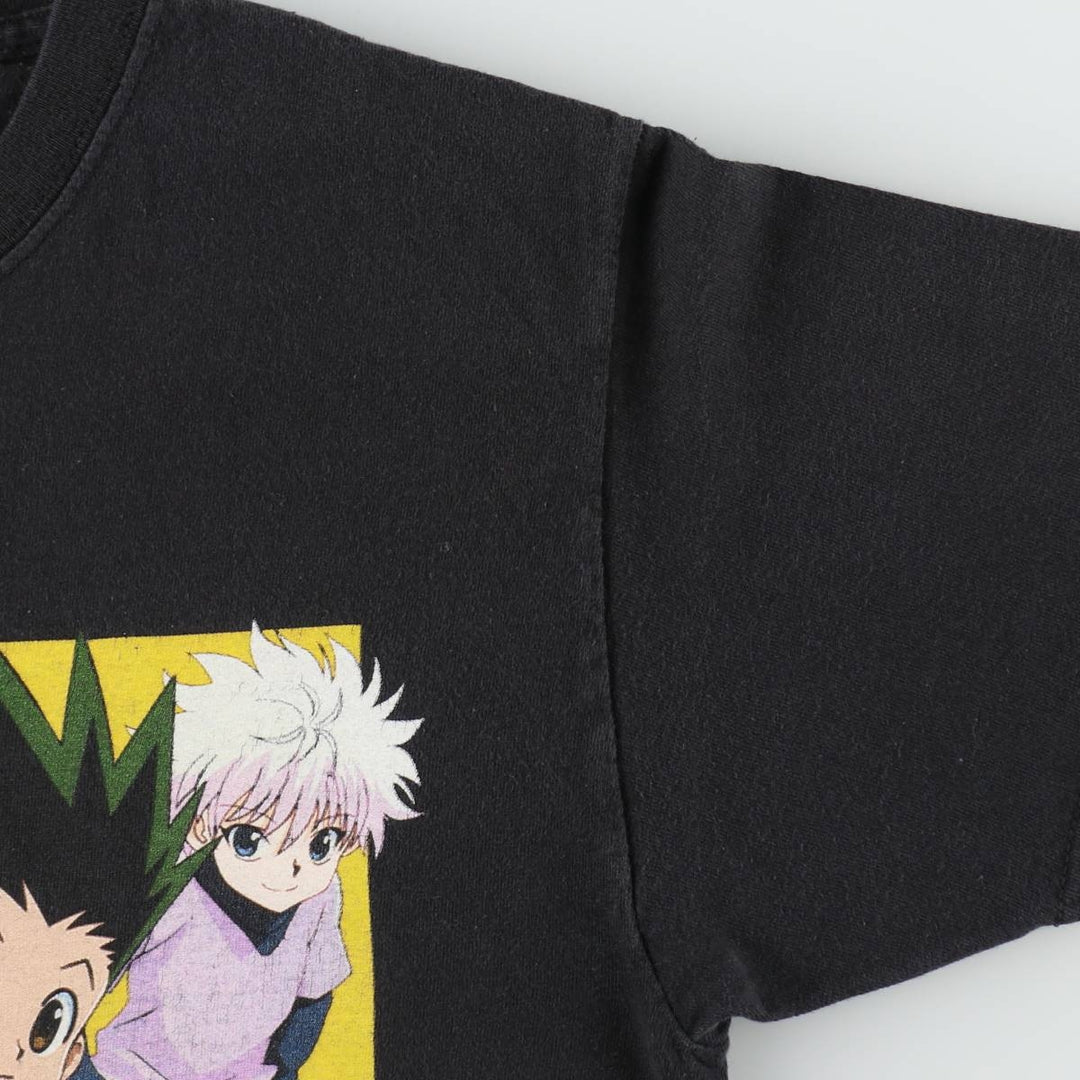 HUNTERxHUNTER Anime Character Print T-Shirt (Men's Size S) cotton black type Vintage Second Hand