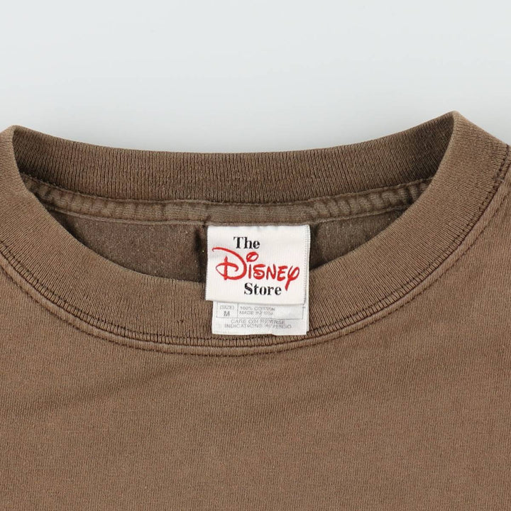 90'S Disney Store Goofy character print T-shirt, Made in USA, Men's size M equivalent, Vintage cotton brown type Vintage Second Hand