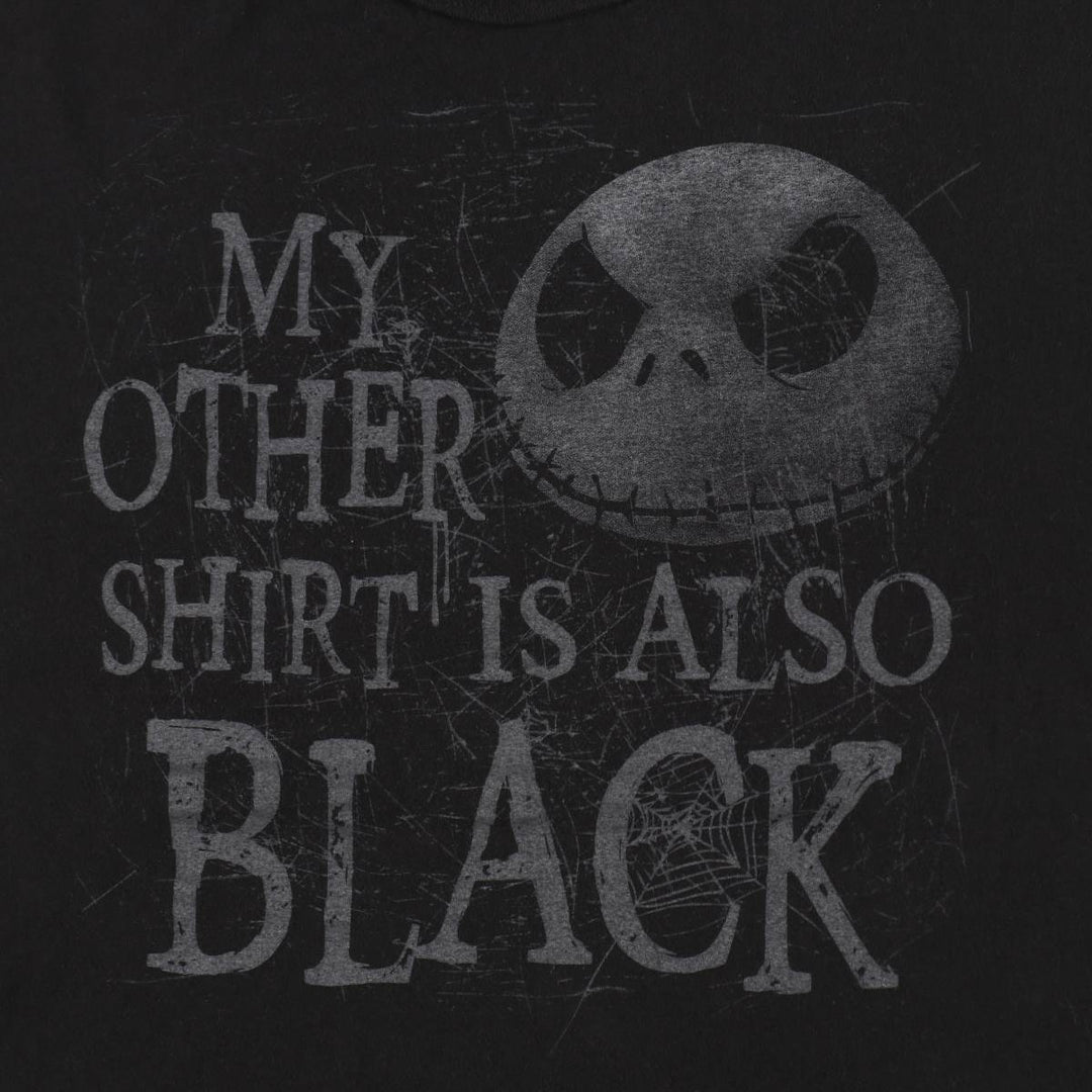 The Nightmare Before Christmas Character Print T-Shirt (Men's XL equivalent) cotton black type Vintage Second Hand