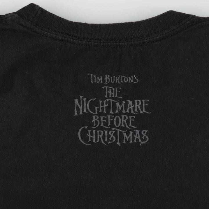 The Nightmare Before Christmas Character Print T-Shirt (Men's XL equivalent) cotton black type Vintage Second Hand