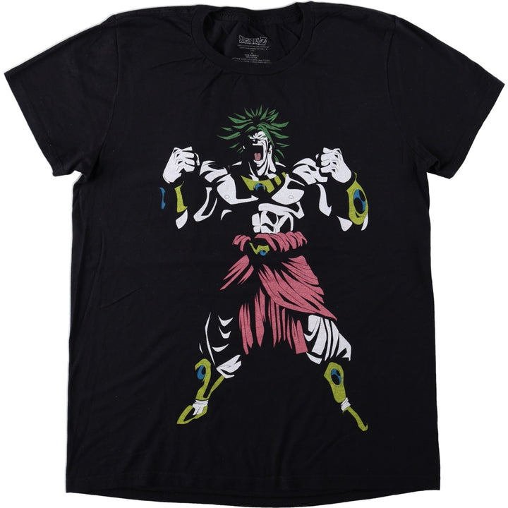 Dragon Ball Z Broly Anime Character Print T-Shirt (Men's Size M) cotton black type Vintage Second Hand