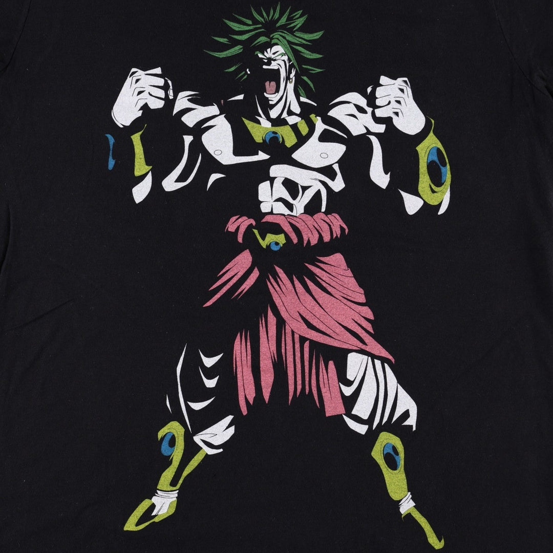 Dragon Ball Z Broly Anime Character Print T-Shirt (Men's Size M) cotton black type Vintage Second Hand