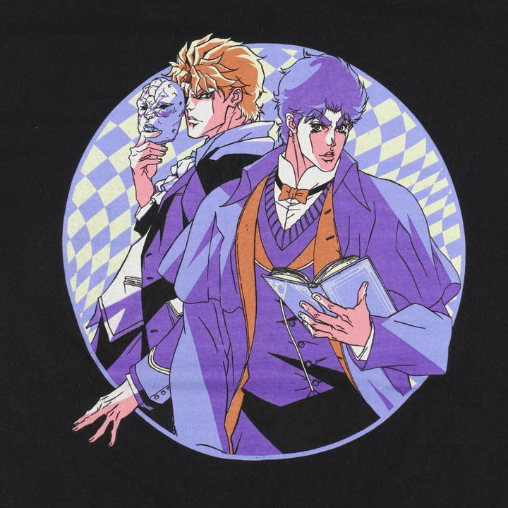 JoJo's Bizarre Adventure JoJo's Bizarre Adventure Anime Character Print T-Shirt Men's L size cotton black type Vintage Second Hand