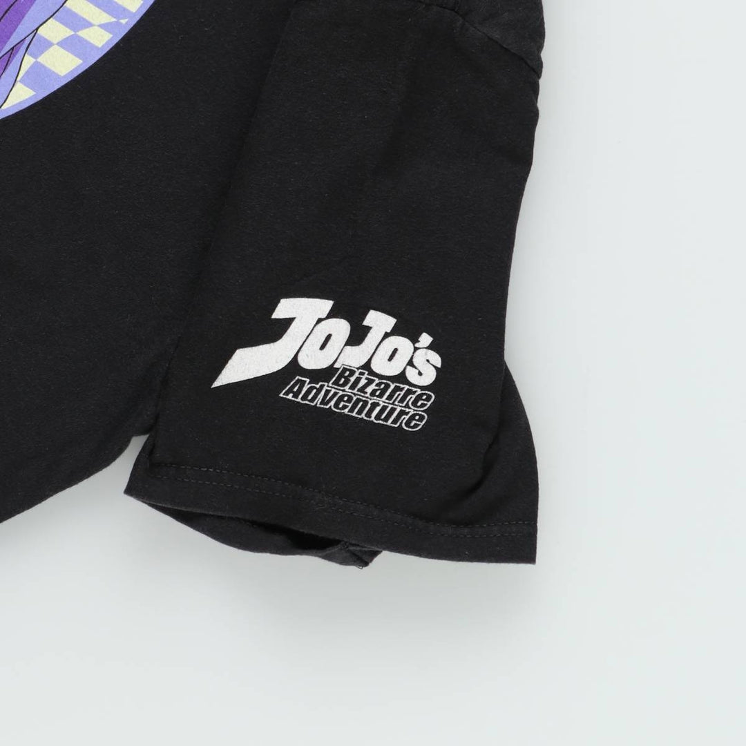 JoJo's Bizarre Adventure JoJo's Bizarre Adventure Anime Character Print T-Shirt Men's L size cotton black type Vintage Second Hand