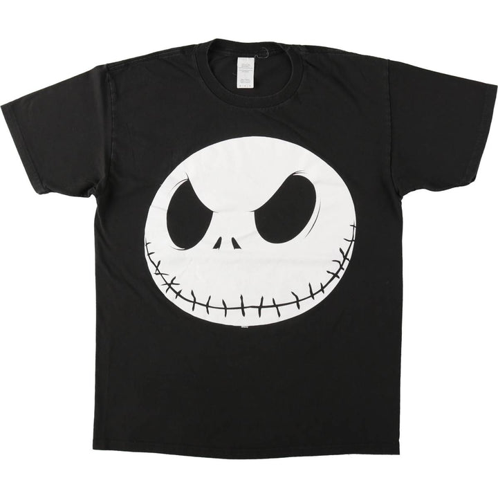 The Nightmare Before Christmas Character Print T-Shirt (Men's Size M) cotton black type Vintage Second Hand