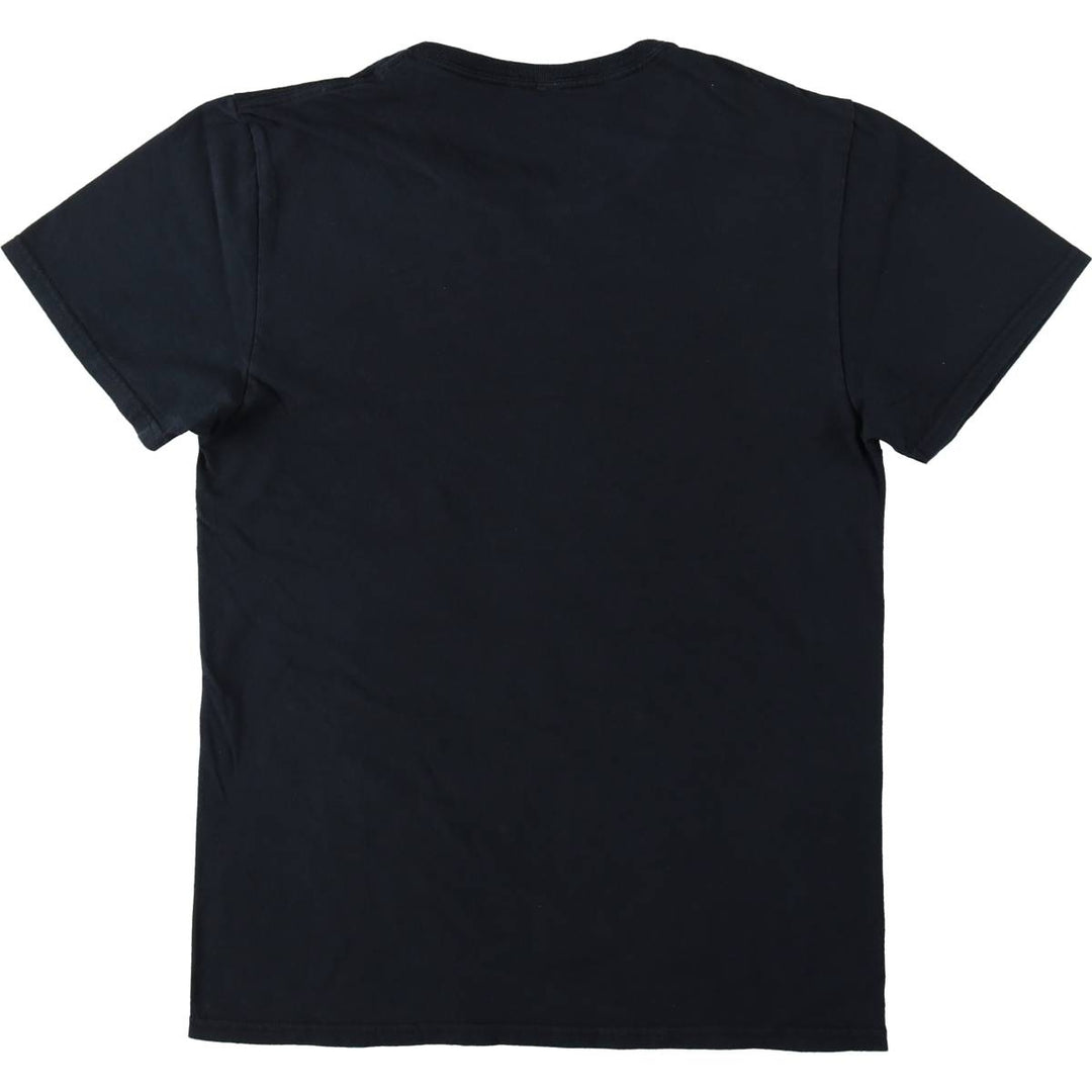 EVANGELION Anime Character Print T-Shirt, Men's Size M (approx.) cotton black type Vintage Second Hand