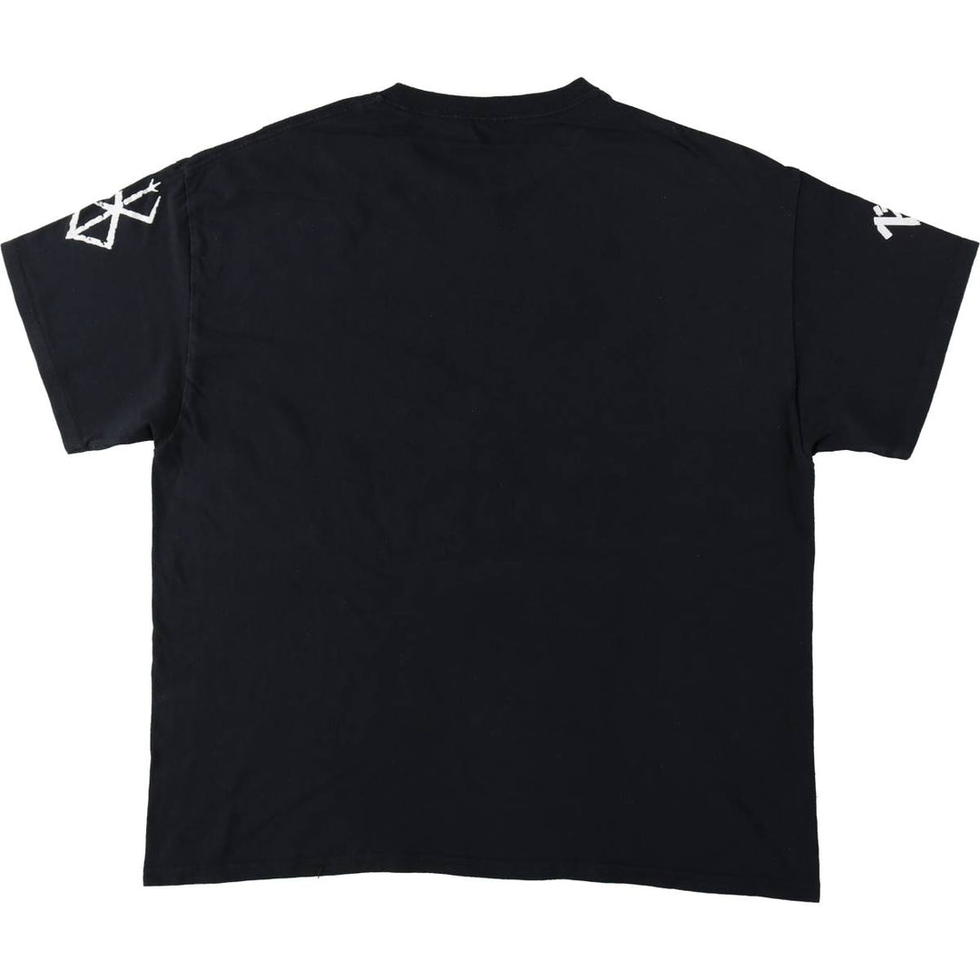BERSERK Anime Character Print T-Shirt, Men's Size XL (approx.) cotton black type Vintage Second Hand