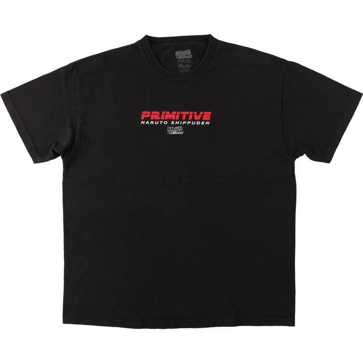 2000'S Primitive Naruto Shippuden Uchiha Itachi Anime Character Print T-Shirt Men's XL (approx.) cotton black type Vintage Second Hand