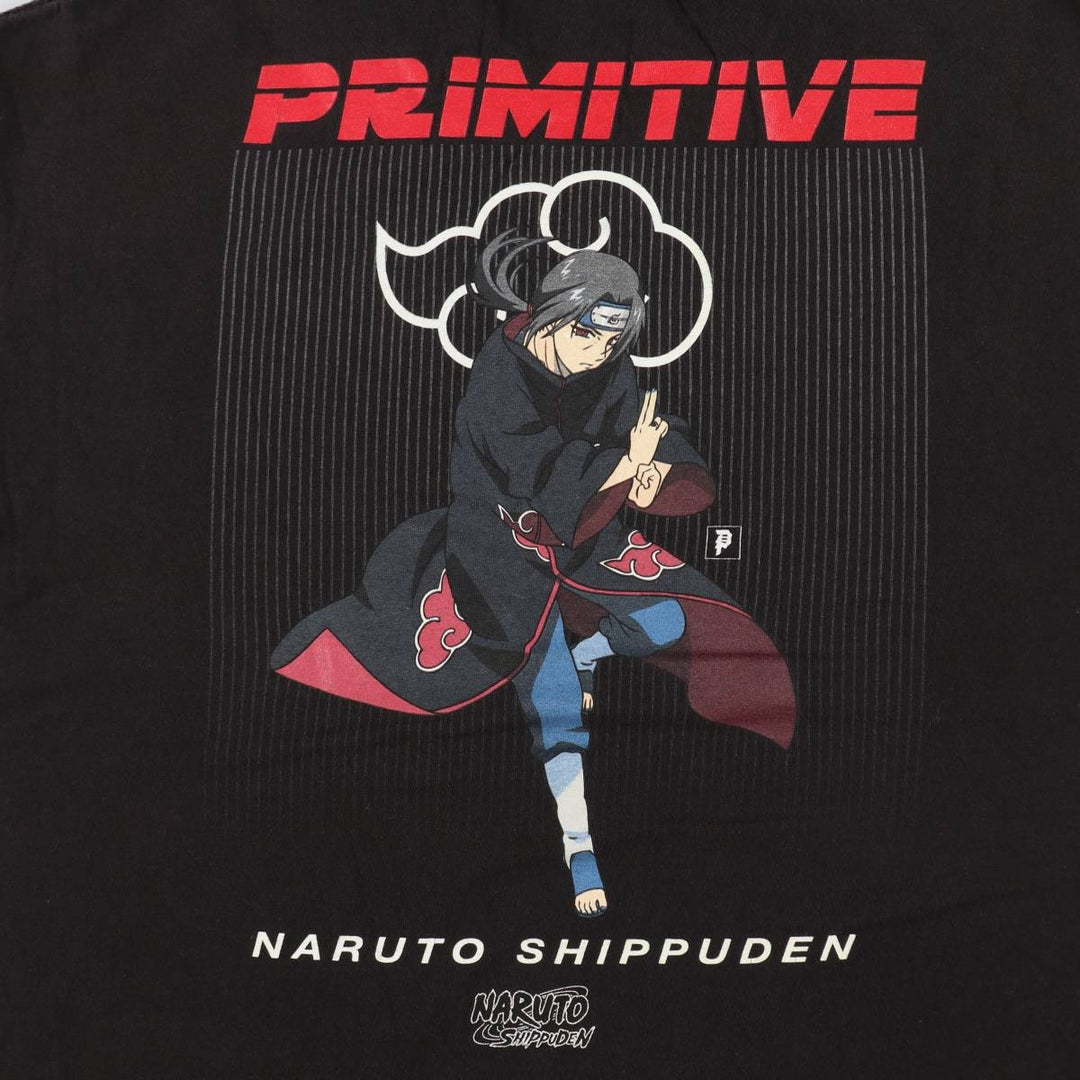 2000'S Primitive Naruto Shippuden Uchiha Itachi Anime Character Print T-Shirt Men's XL (approx.) cotton black type Vintage Second Hand