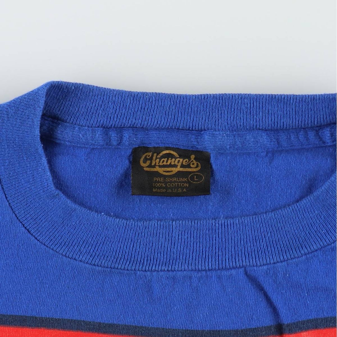 90'S Changes SUPERMAN character print T-shirt, Made in USA, Men's size L equivalent, Vintage cotton blue type Vintage Second Hand