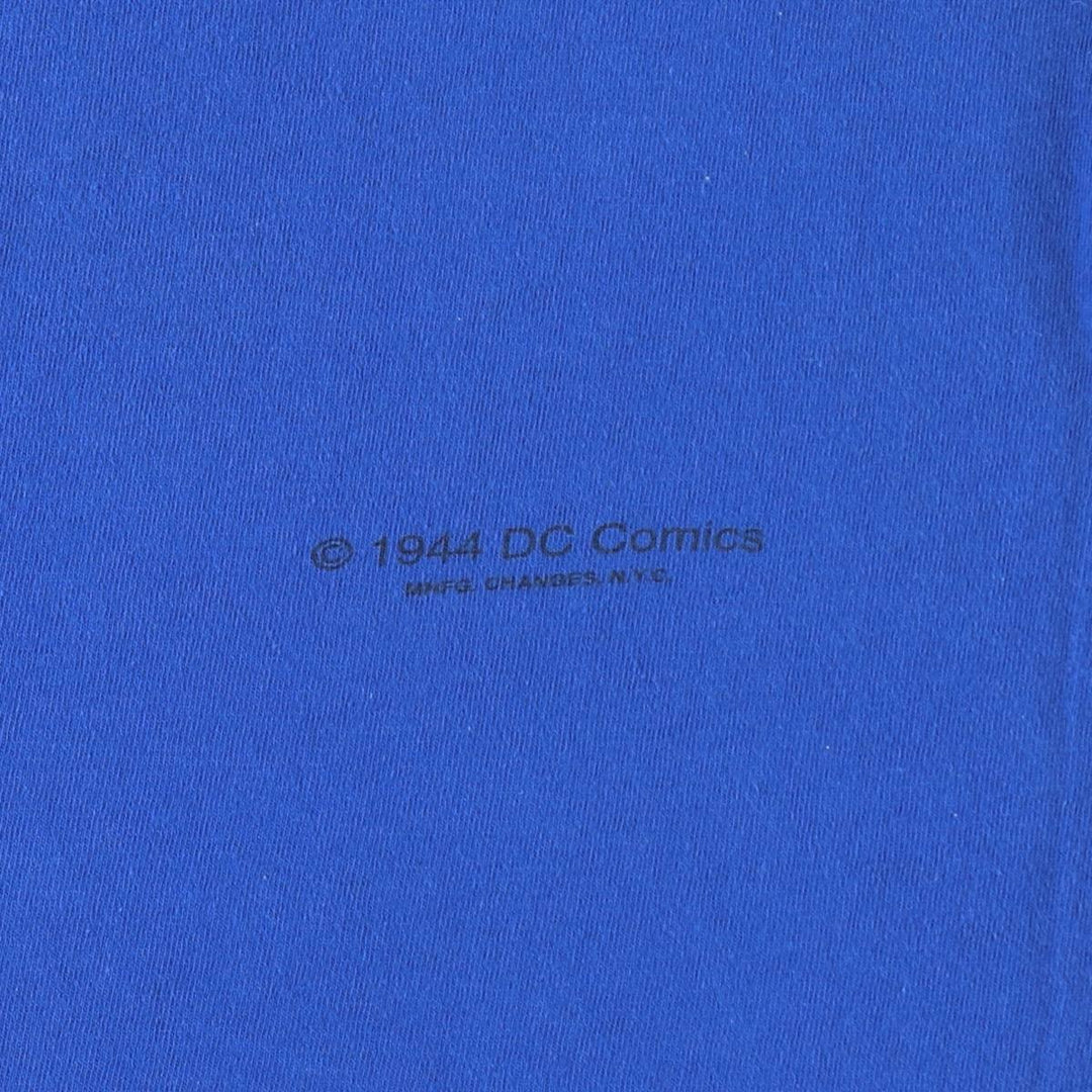 90'S Changes SUPERMAN character print T-shirt, Made in USA, Men's size L equivalent, Vintage cotton blue type Vintage Second Hand