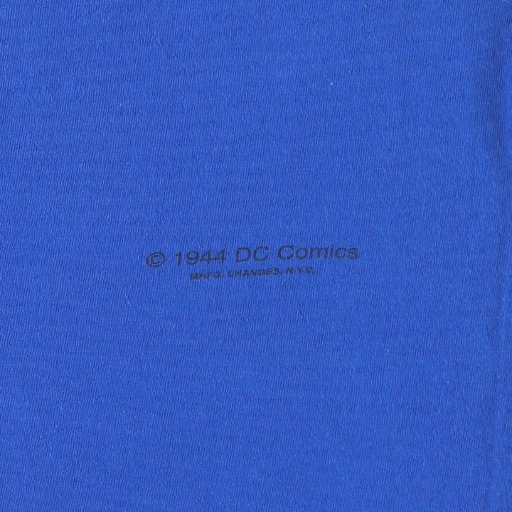 90'S Changes SUPERMAN character print T-shirt, Made in USA, Men's size L equivalent, Vintage cotton blue type Vintage Second Hand