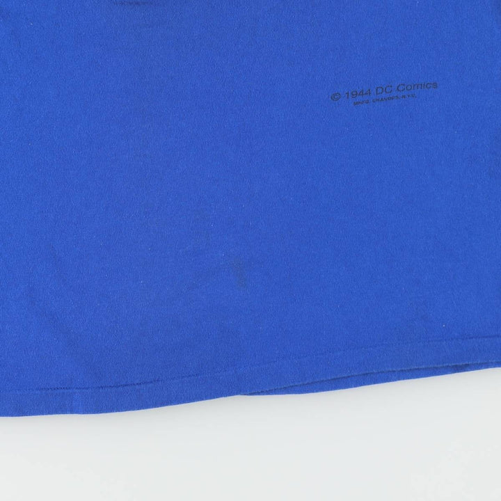 90'S Changes SUPERMAN character print T-shirt, Made in USA, Men's size L equivalent, Vintage cotton blue type Vintage Second Hand