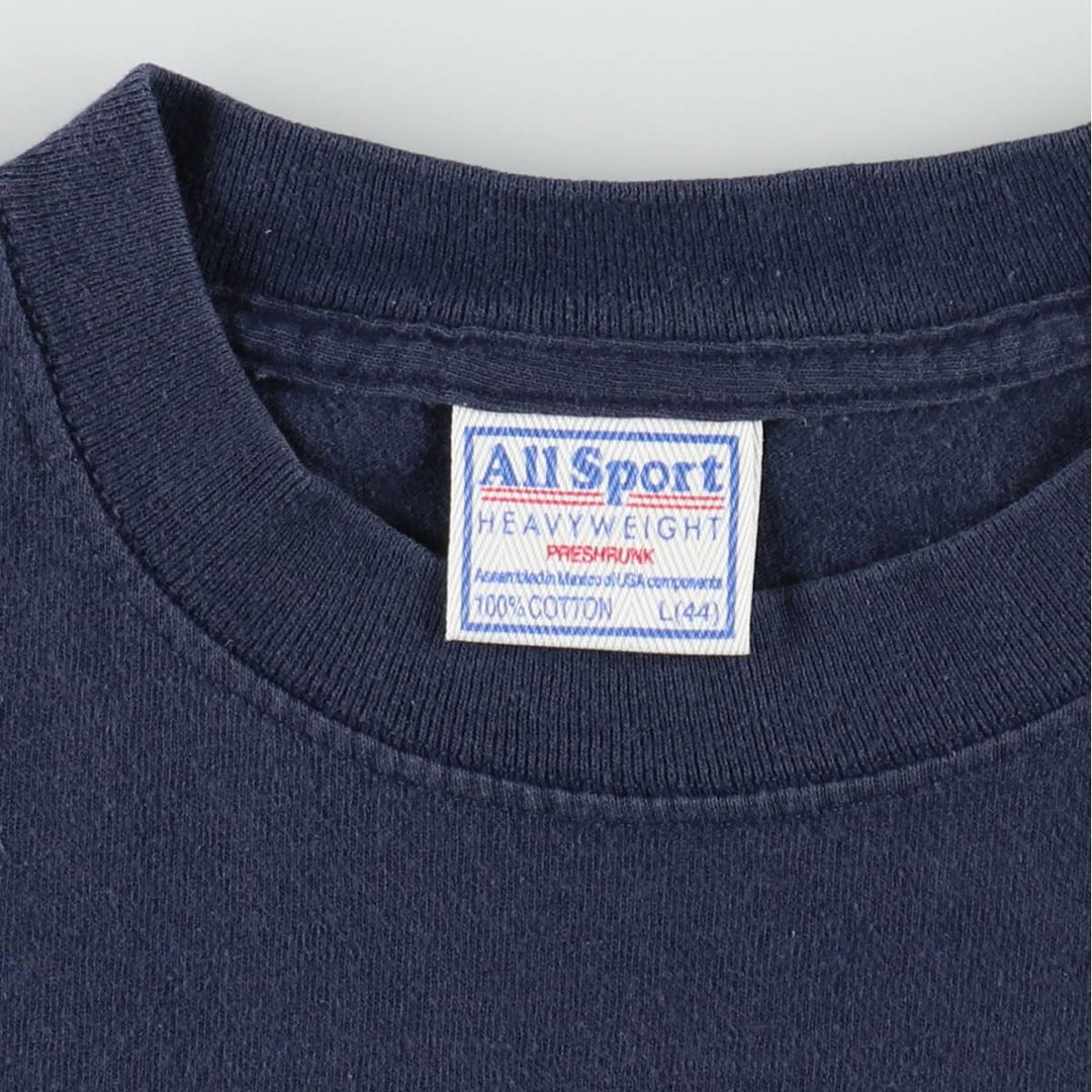 All Sport SPONGEBOB SpongeBob Anime Character Print T-Shirt (Men's Size L) cotton navy blue type Vintage Second Hand