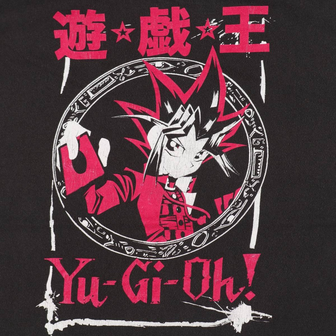 YU-GI-OH Anime Character Print T-Shirt (Men's XL equivalent) cotton black type Vintage Second Hand