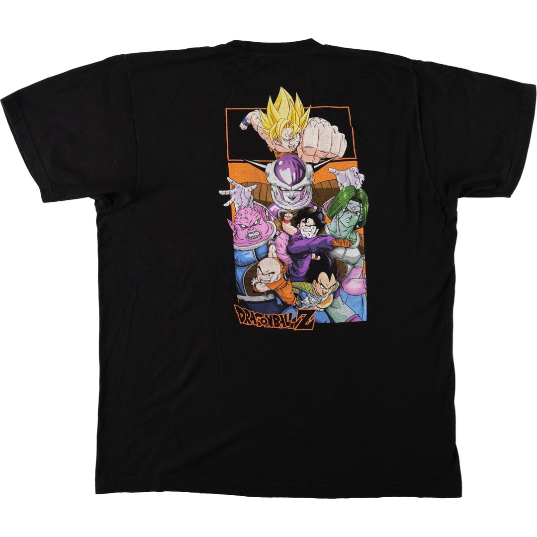 DRAGONBALL Z Anime Character Print T-Shirt (Men's Size L) cotton black type Vintage Second Hand