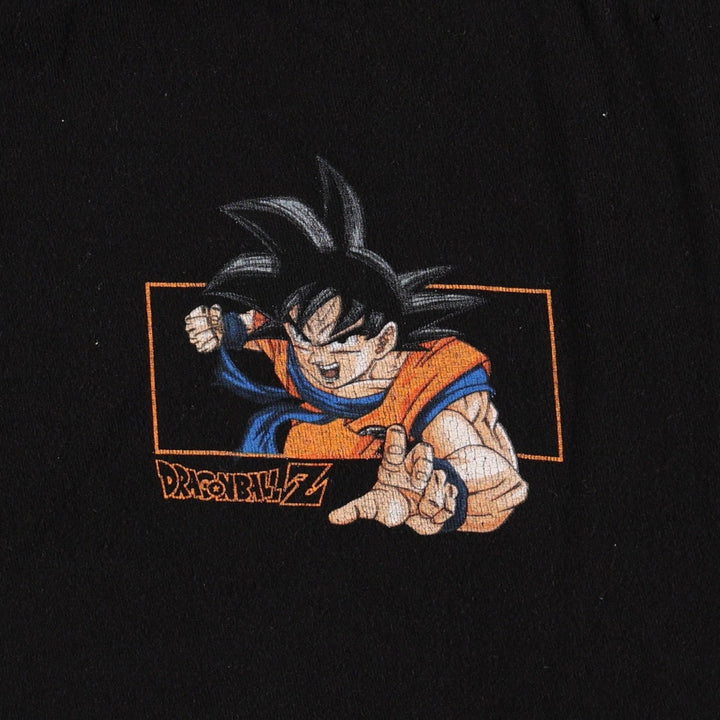DRAGONBALL Z Anime Character Print T-Shirt (Men's Size L) cotton black type Vintage Second Hand
