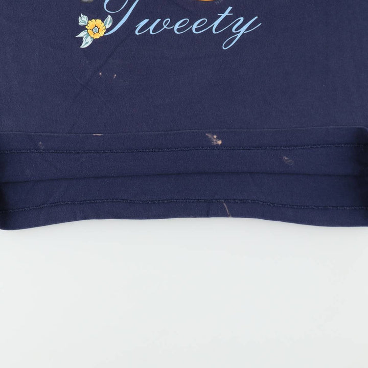 90'S Looney Tunes Tweety character print T-shirt, Made in USA, Men's size L equivalent, Vintage cotton blue type Vintage Second Hand