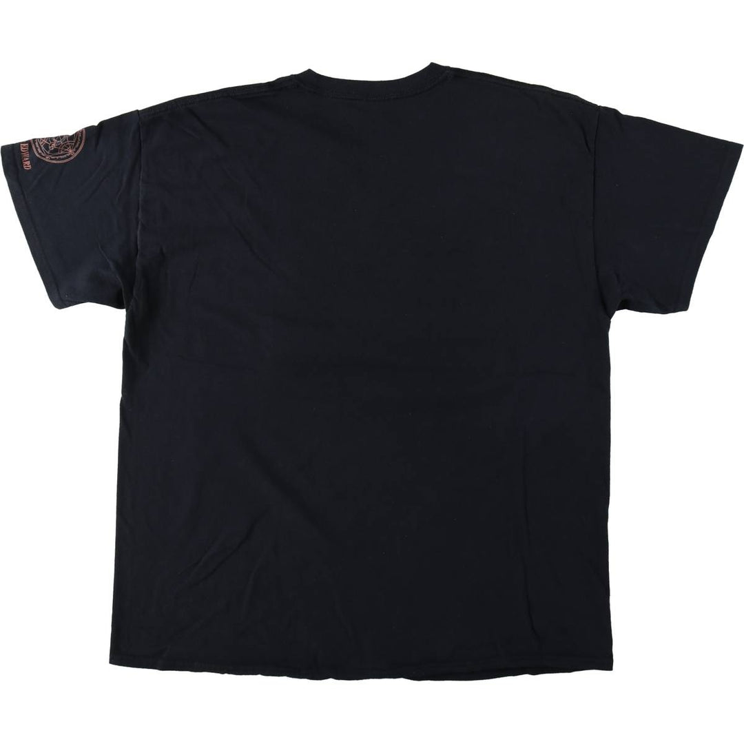 Fullmetal Alchemist Edward Elric Alphonse Elric Anime Character Print T-Shirt Men's XL (approx.) cotton black type Vintage Second Hand