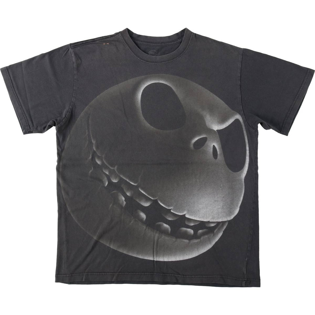 Disney Store The Nightmare Before Christmas Character Print T-Shirt (Men's Size L) cotton Charcoal Vintage Second Hand