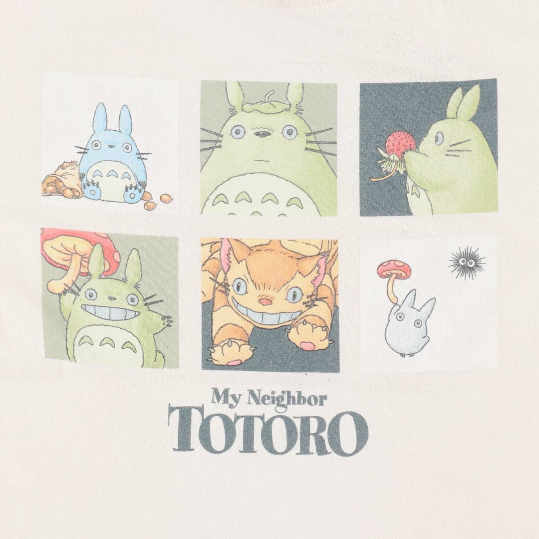 My Neighbor Totoro Anime Character Print T-Shirt (Men's Size L) cotton white type Vintage Second Hand